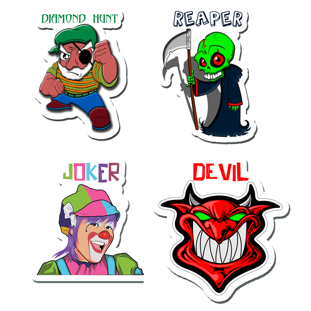 ShopTwiz Devil Baby/Kids Learning Fridge Magnet and Door Magnets (Set of 4 Magnets)