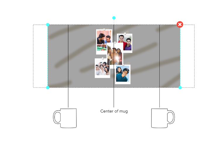 Customized Coffee Mug - Add Your Own Photo -5 Photo Frame Pattern