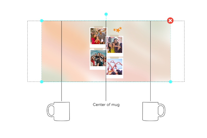 Customized Coffee Mug - Add Your Own Photo -4 Photo Frame Pattern