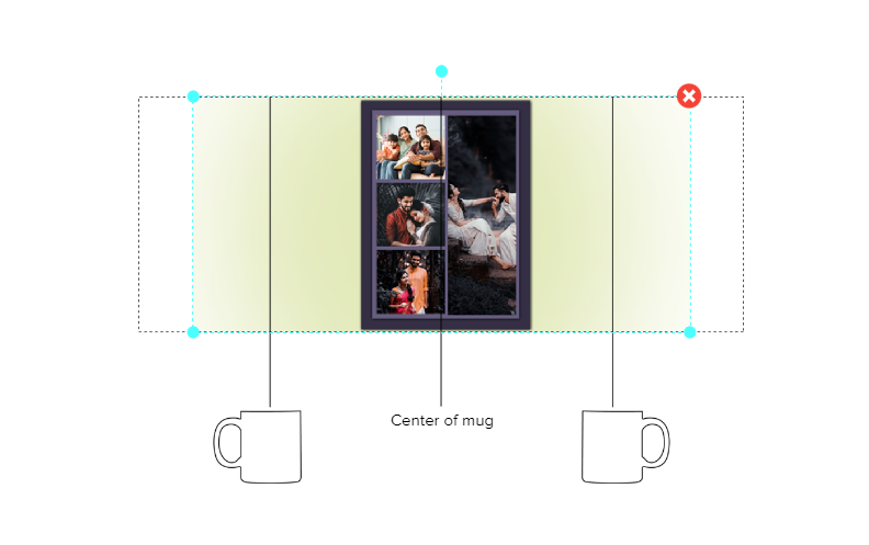Customized Coffee Mug - Add Your Own Photo -4 Photo Frame Pattern