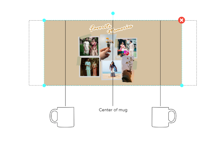 Customized Coffee Mug - Add Your Own Photo -6 Photo Frame Pattern