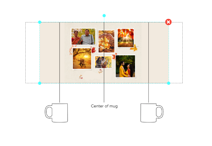 Customized Coffee Mug - Add Your Own Photo -6 Photo Frame Pattern