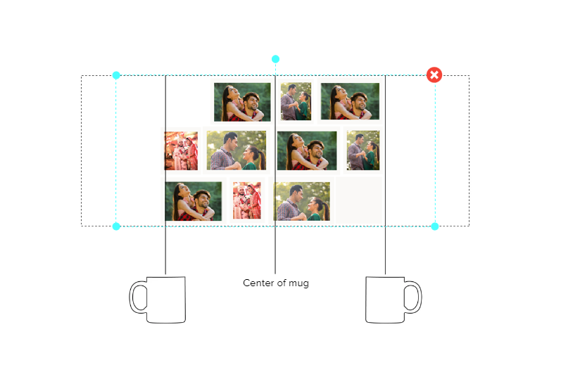 Customized Coffee Mug - Add Your Own Photo -10 Photo Frame Pattern