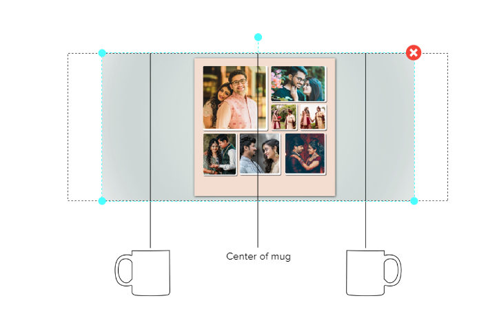 Customized Coffee Mug - Add Your Own Photo -7 Photo Frame Pattern