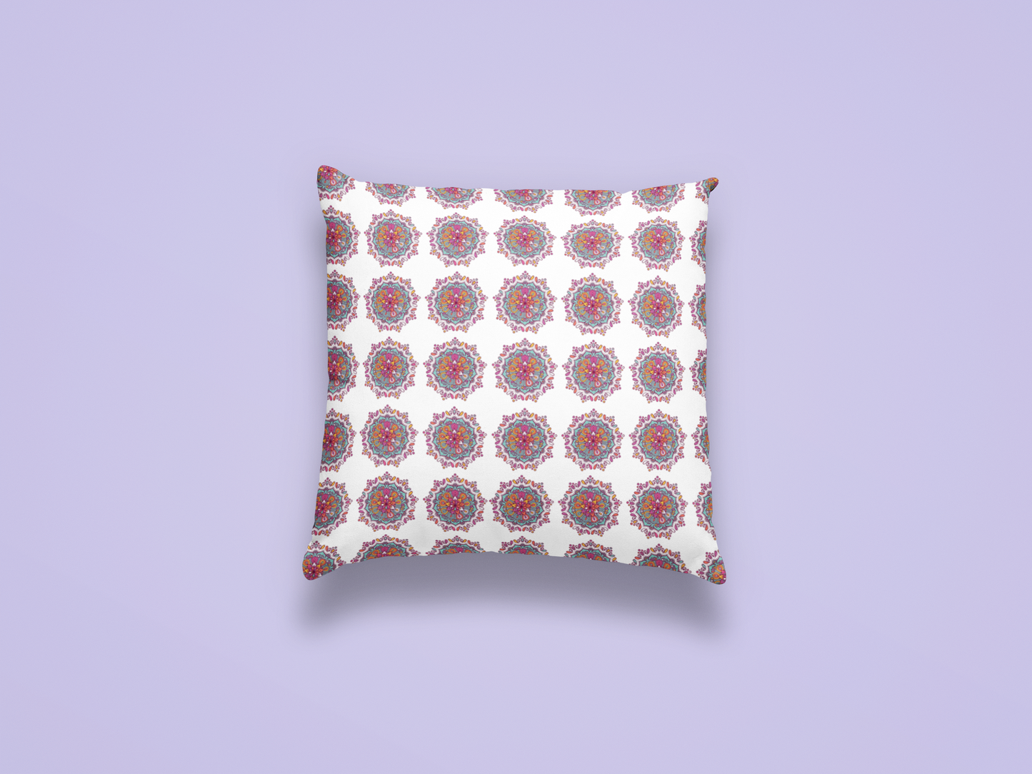 Printed Ethnic Cushion Cover with Filler Included ( 12 inch x 12 inch )
