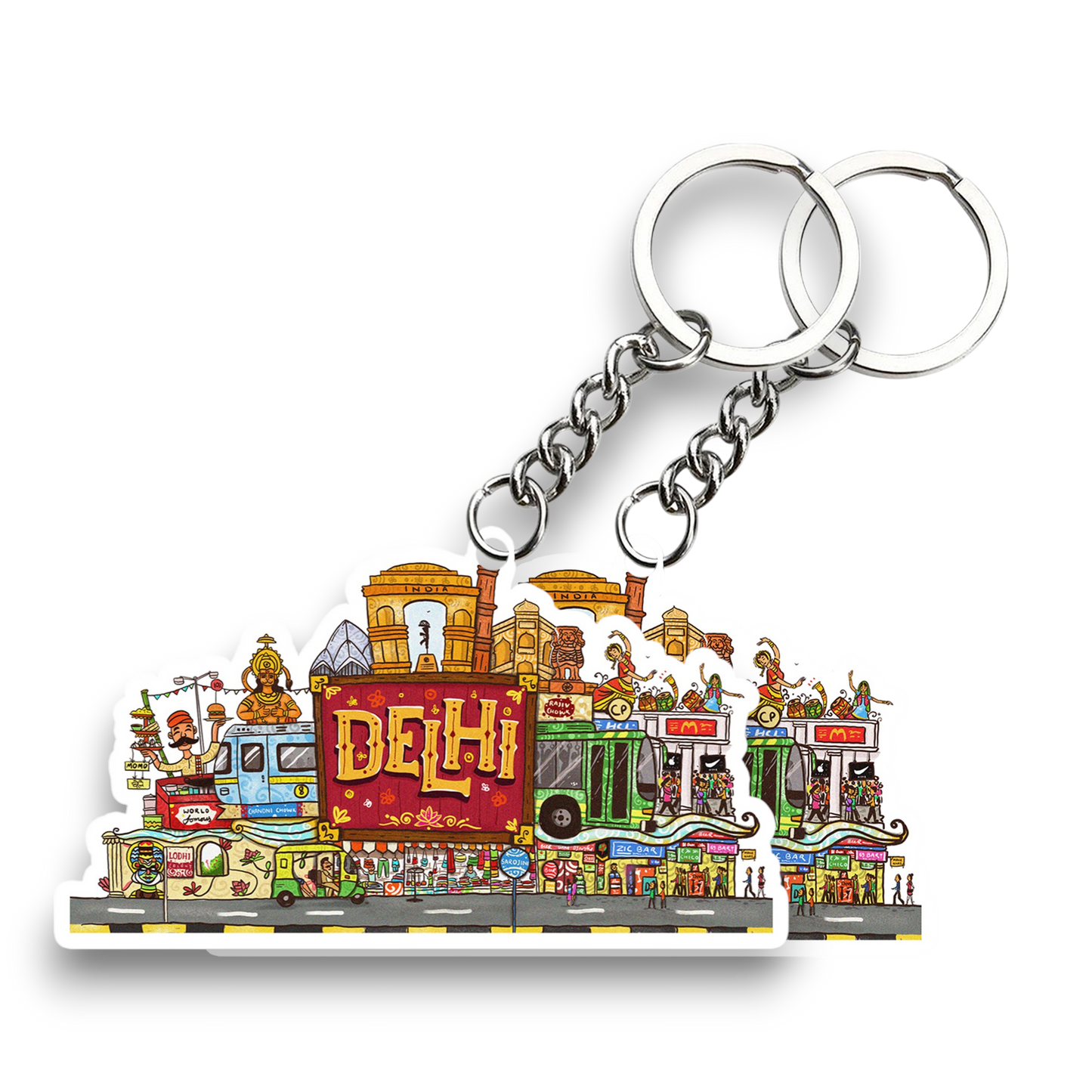 Delhi Key chain ( Set of 2 )