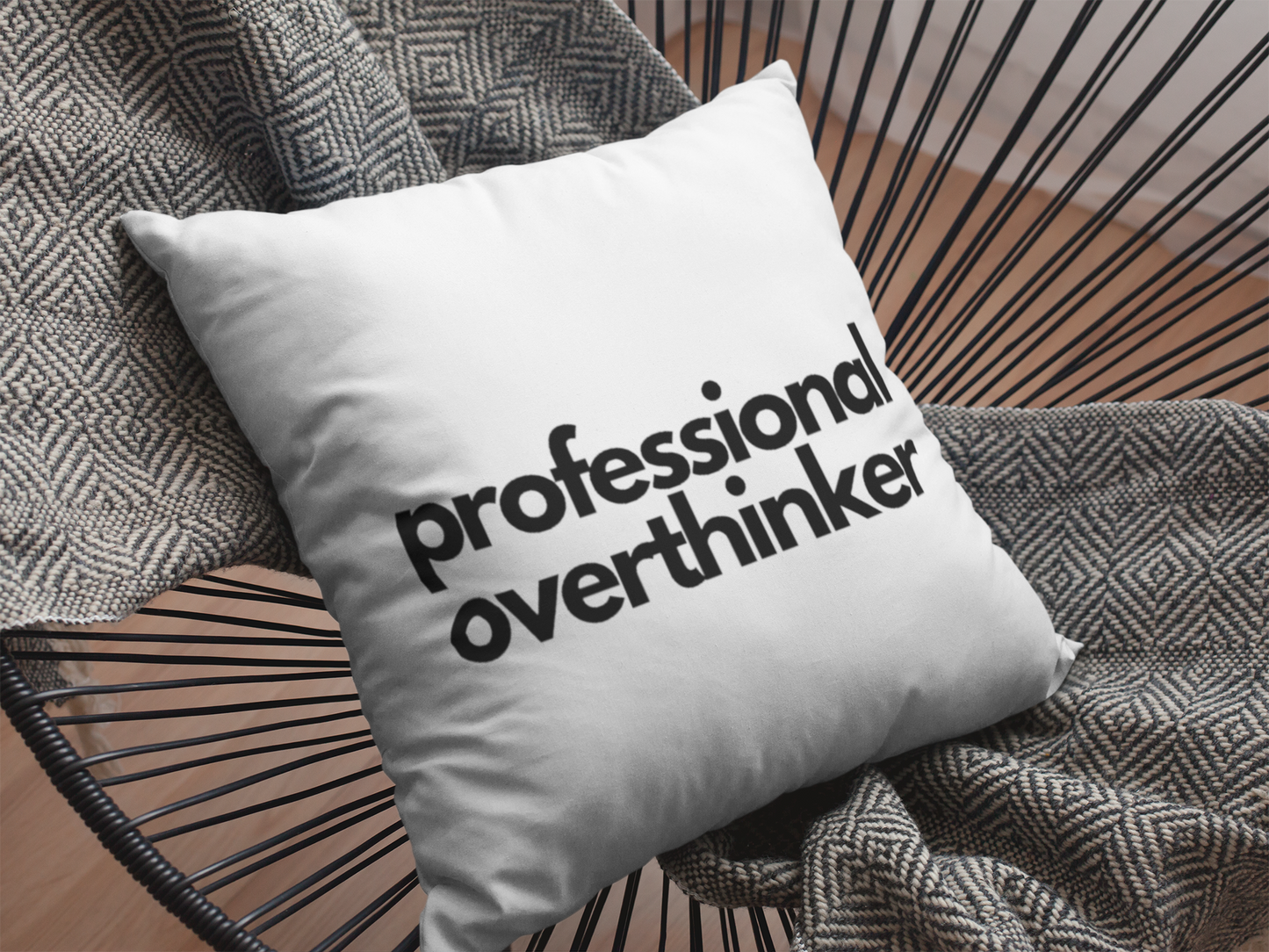 Professional Overthinker Printed Cushion