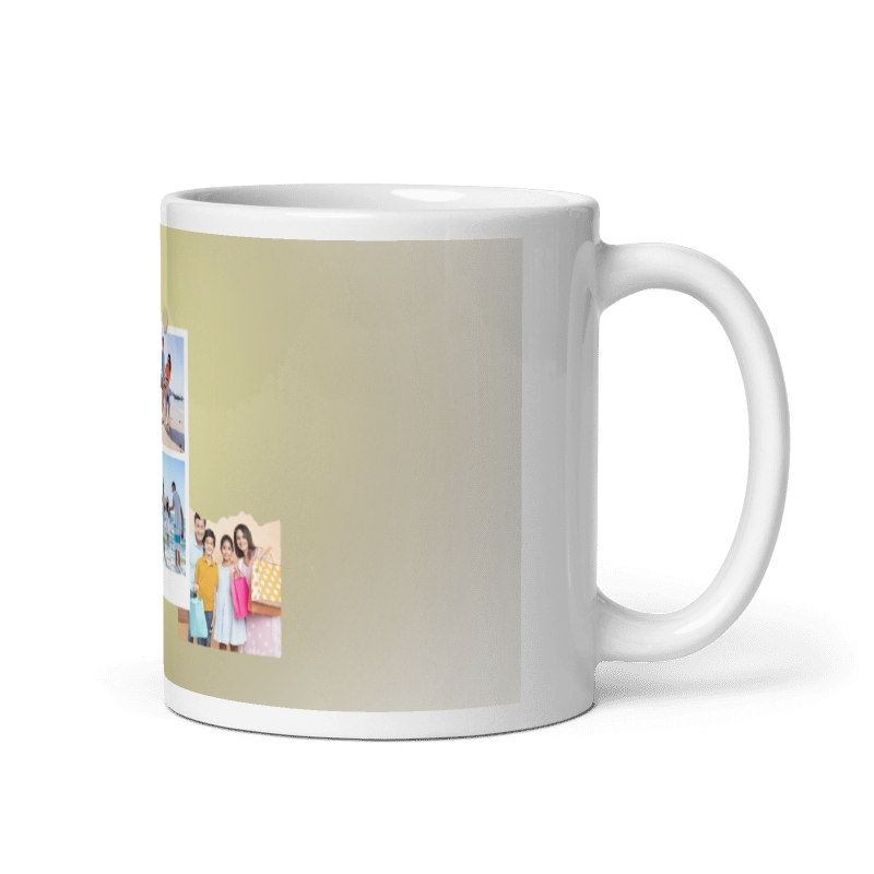 Customized Coffee Mug - Add Your Own Photo -5 Photo Frame Pattern