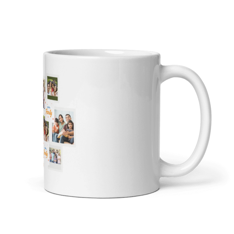 Customized Coffee Mug - Add Your Own Photo -9 Photo Frame Pattern