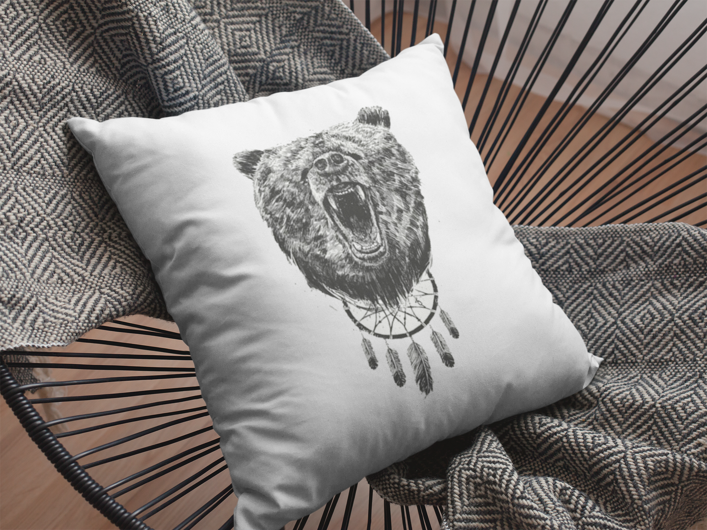 The Bear Printed Cushion