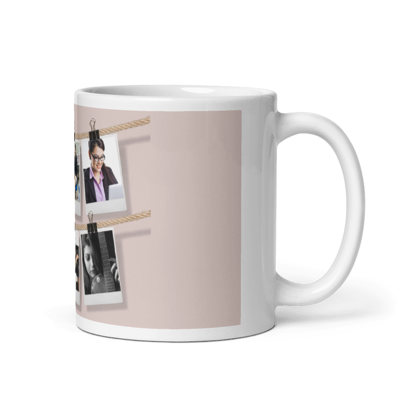 Customized Coffee Mug - Add Your Own Photo -6 Photo Frame Pattern