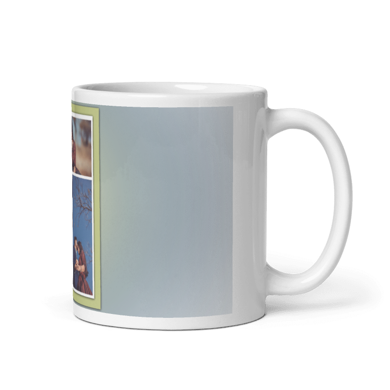 Customized Coffee Mug - Add Your Own Photo -4 Photo Frame Pattern