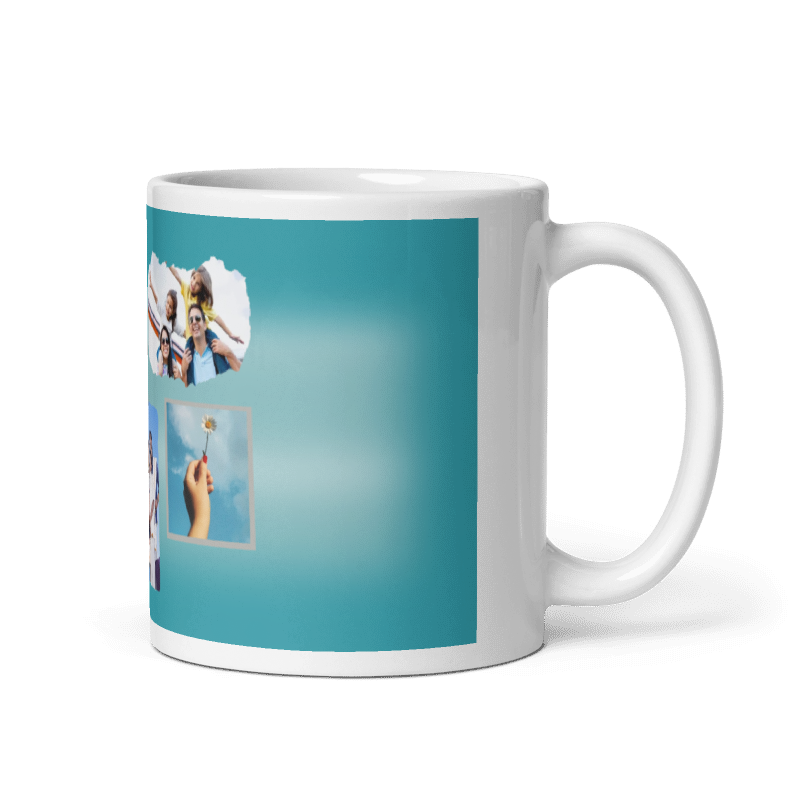 Customized Coffee Mug - Add Your Own Photo -5 Photo Frame Pattern