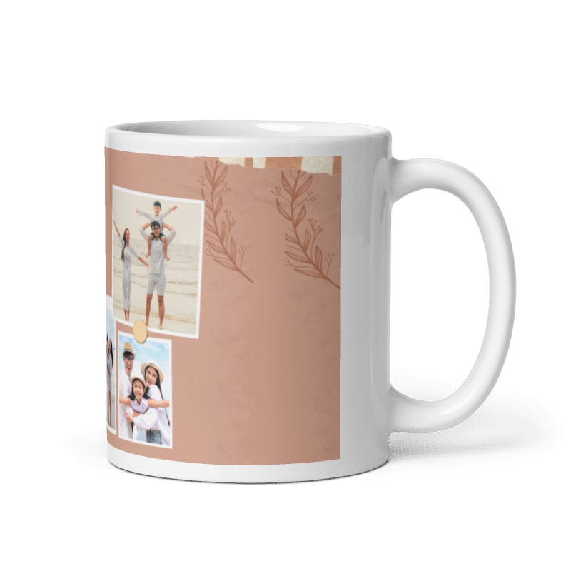 Customized Coffee Mug - Add Your Own Photo -4 Photo Frame Pattern