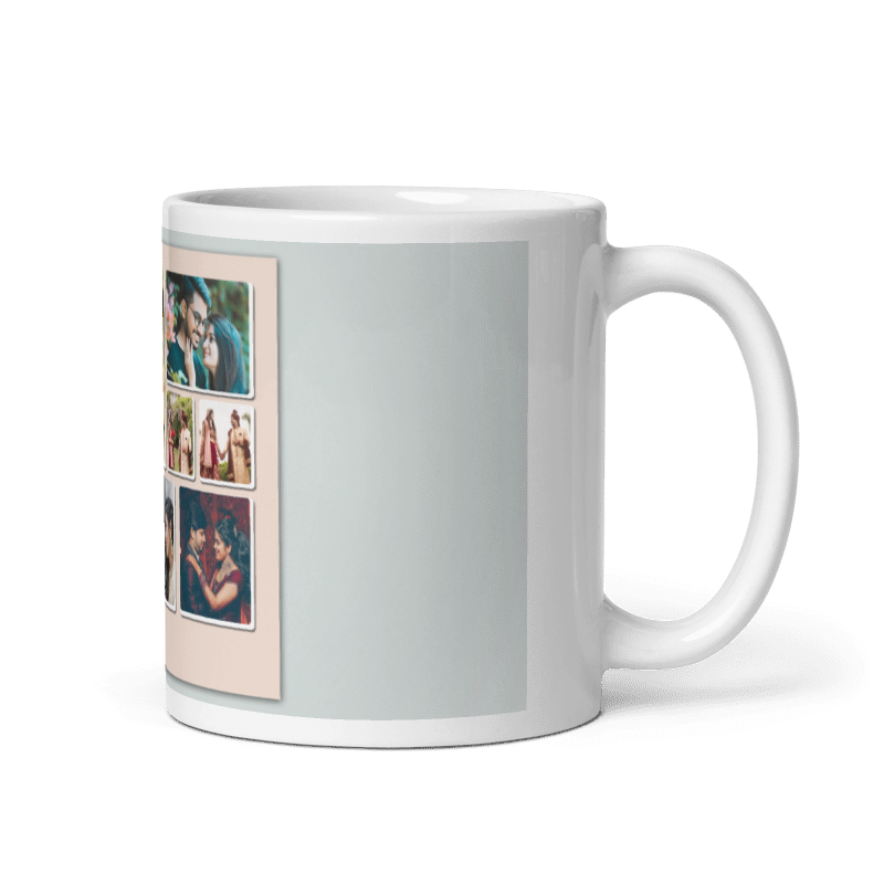 Customized Coffee Mug - Add Your Own Photo -7 Photo Frame Pattern