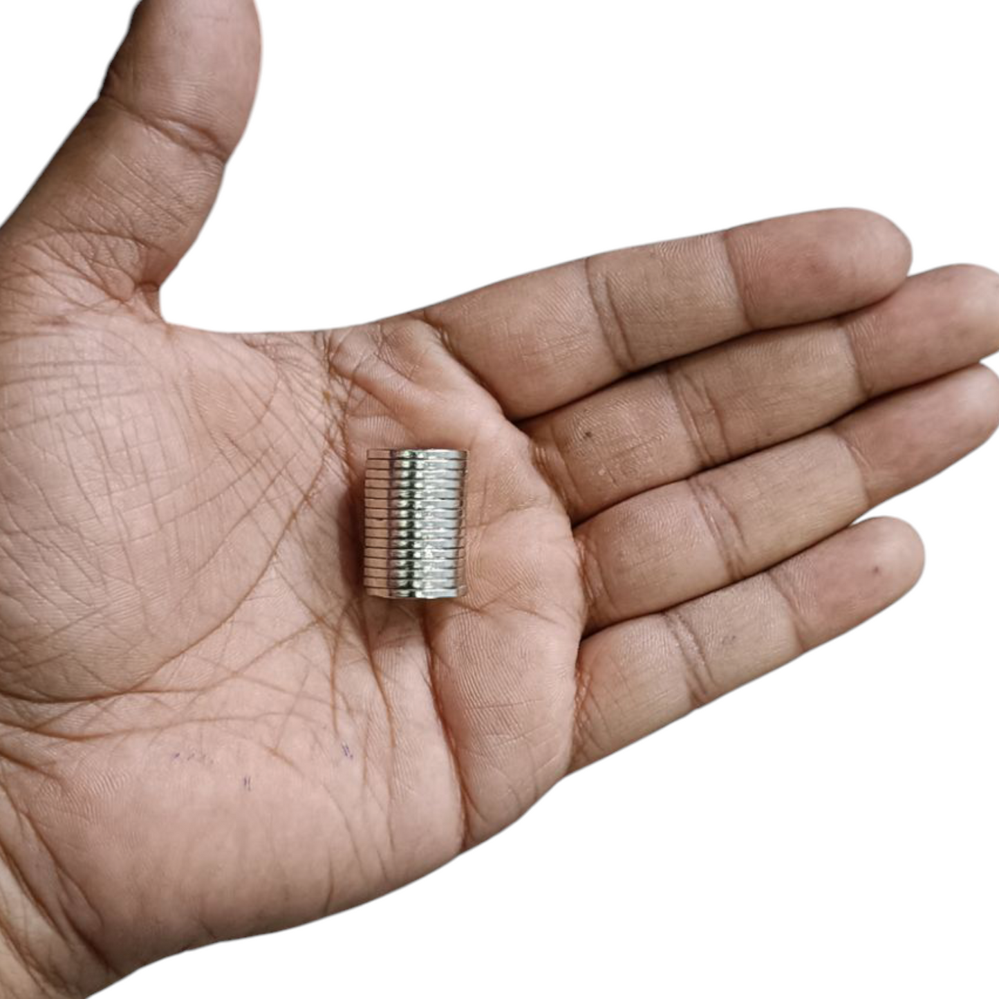 ShopTwiz  Sliver Button Magnet ( Size 9 mm x 9 mm) Pack of 4