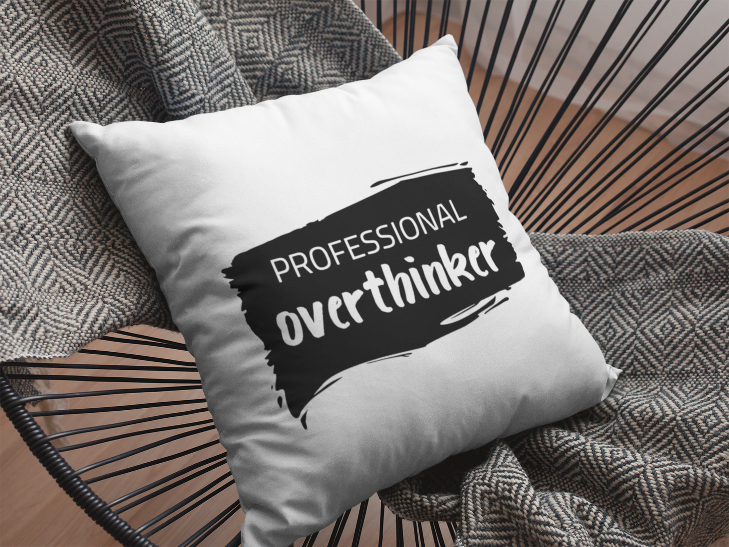 Professional Overthinker Printed Cushion
