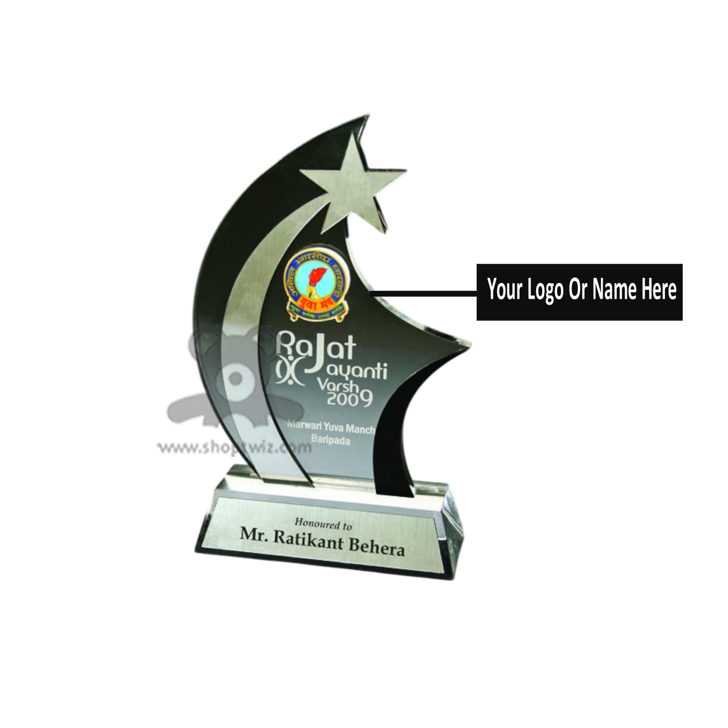 ShopTwiz Customized Acrylic Memento – Personalized Logo & Name Corporate Gift