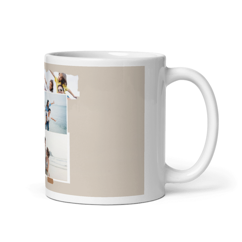 Customized Coffee Mug - Add Your Own Photo -4 Photo Frame Pattern