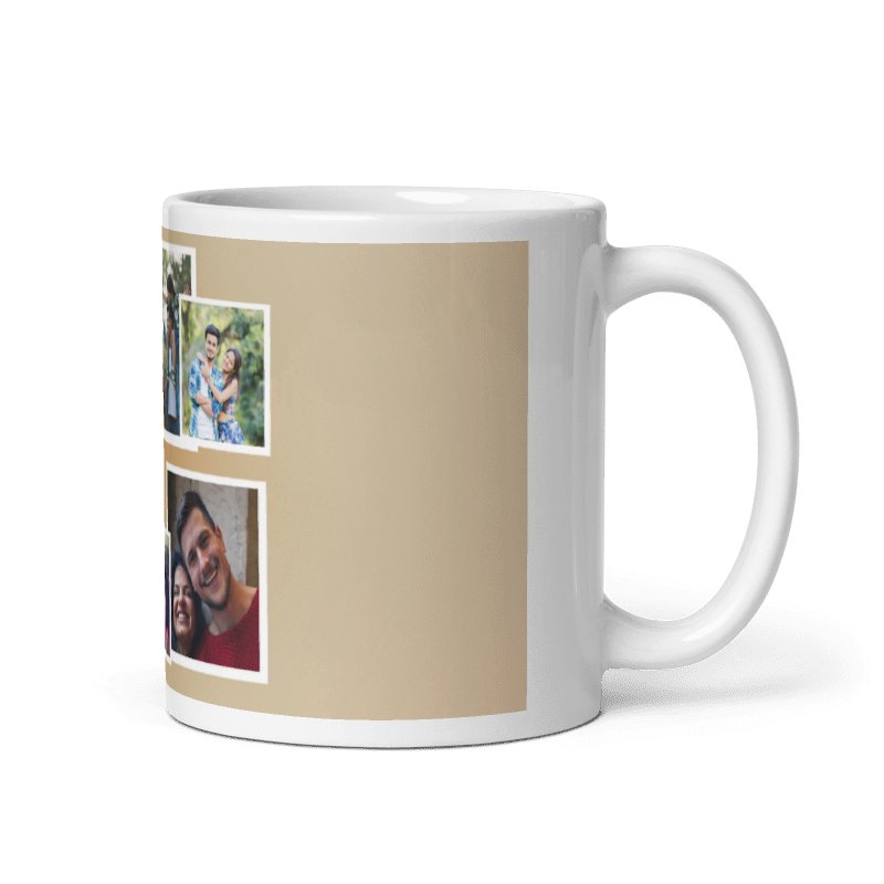 Customized Coffee Mug - Add Your Own Photo -6 Photo Frame Pattern