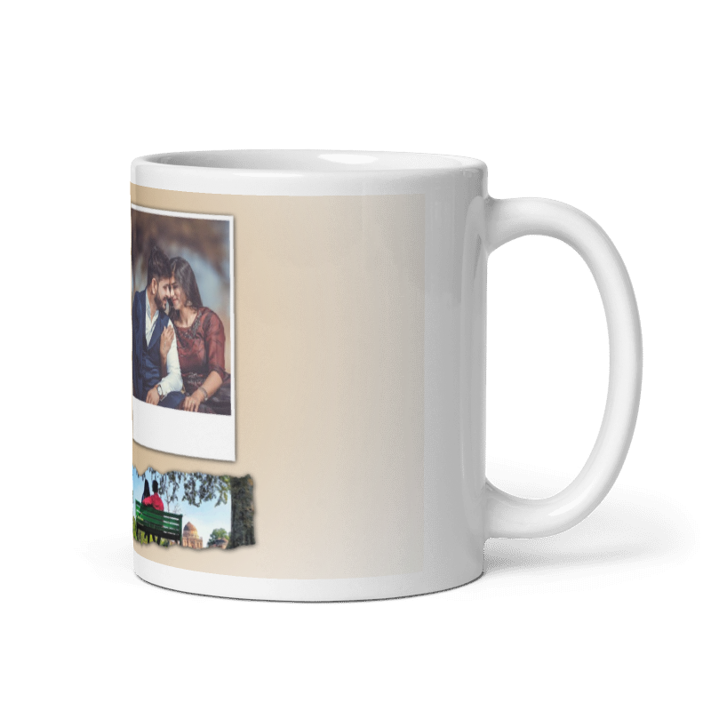 Customized Coffee Mug - Add Your Own Photo -3 Photo Frame Pattern