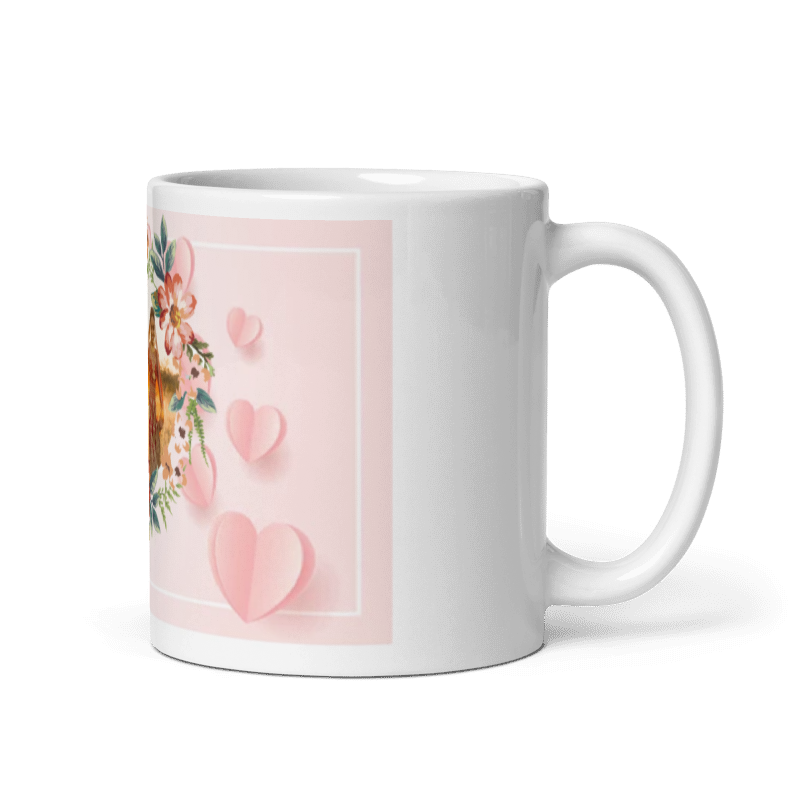 Customized Coffee Mug - Add Your Own Photo - Bloom Pattern