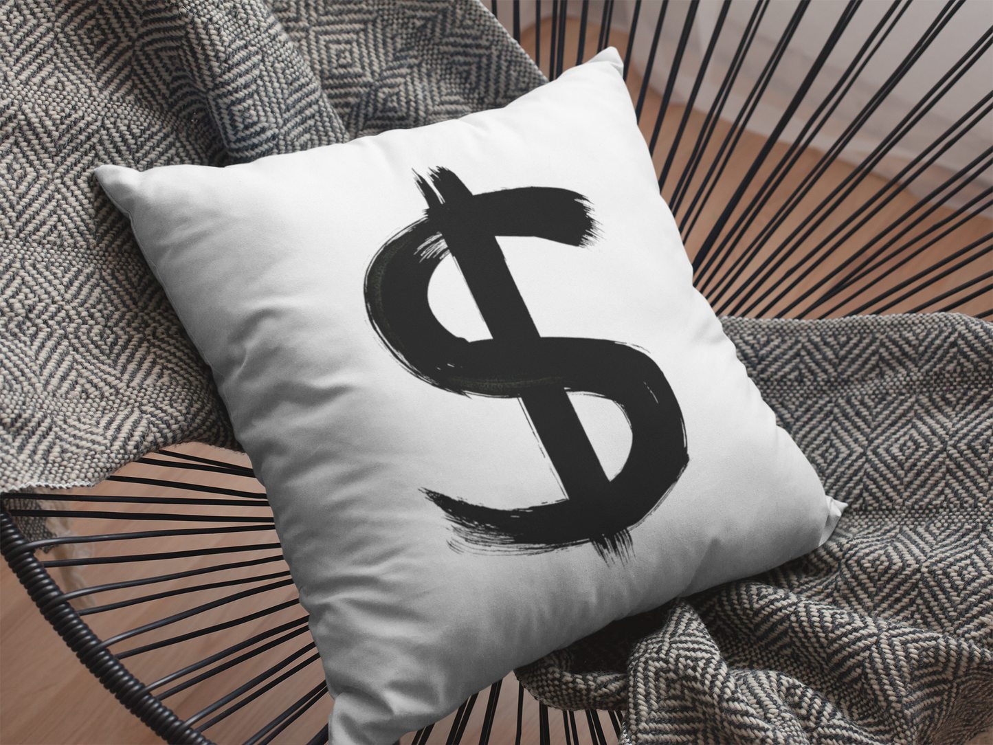 Dollar Printed Cushion