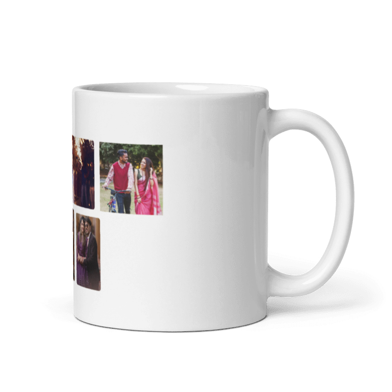 Customized Coffee Mug - Add Your Own Photo -5 Photo Frame Pattern