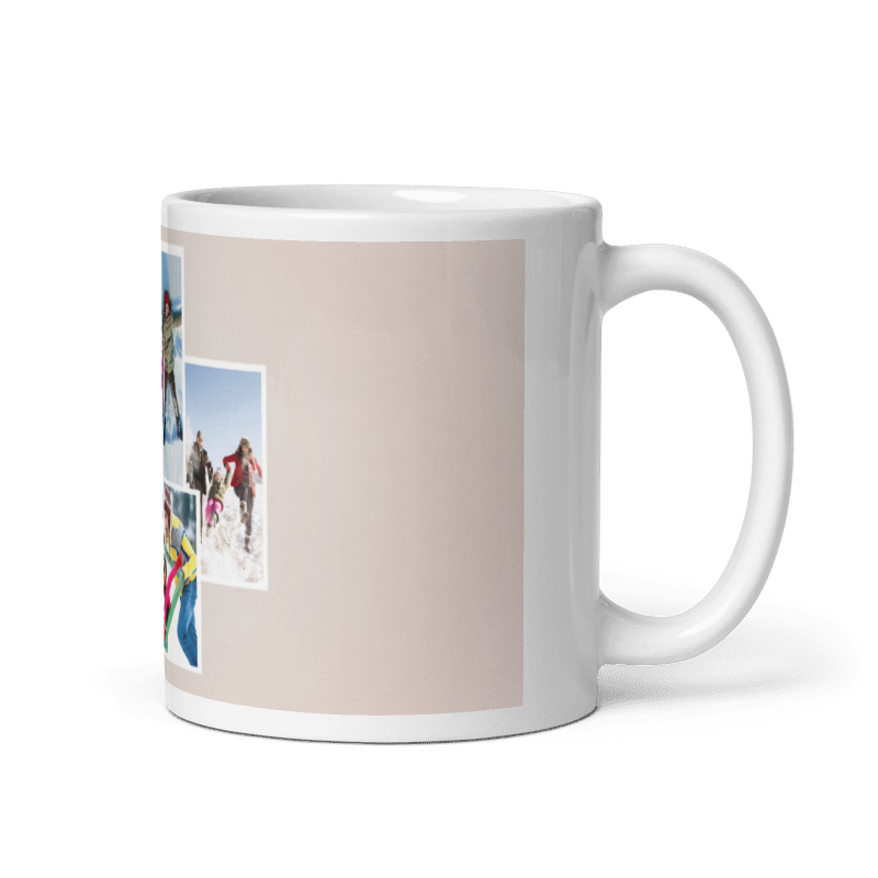 Customized Coffee Mug - Add Your Own Photo -4 Photo Frame Pattern