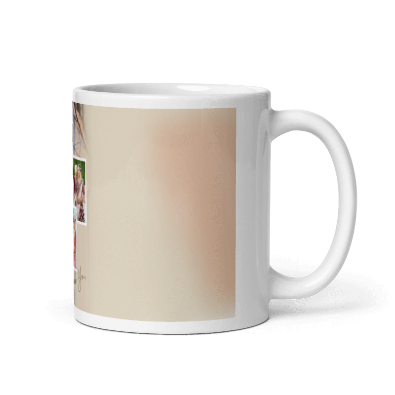 Customized Coffee Mug - Add Your Own Photo -4 Photo Frame Pattern