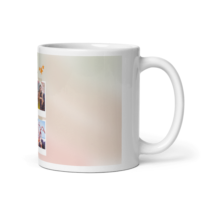 Customized Coffee Mug - Add Your Own Photo -4 Photo Frame Pattern