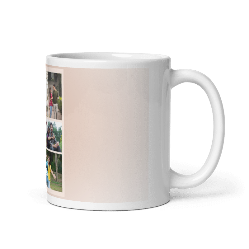 Customized Coffee Mug - Add Your Own Photo -5 Photo Frame Pattern