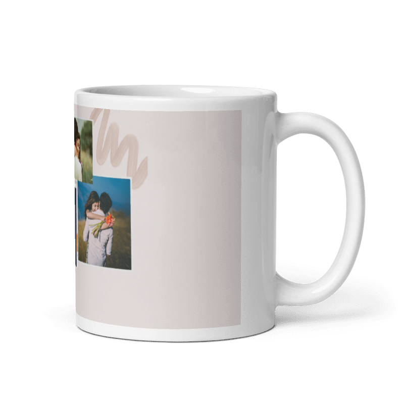 Customized Coffee Mug - Add Your Own Photo -5 Photo Frame Pattern