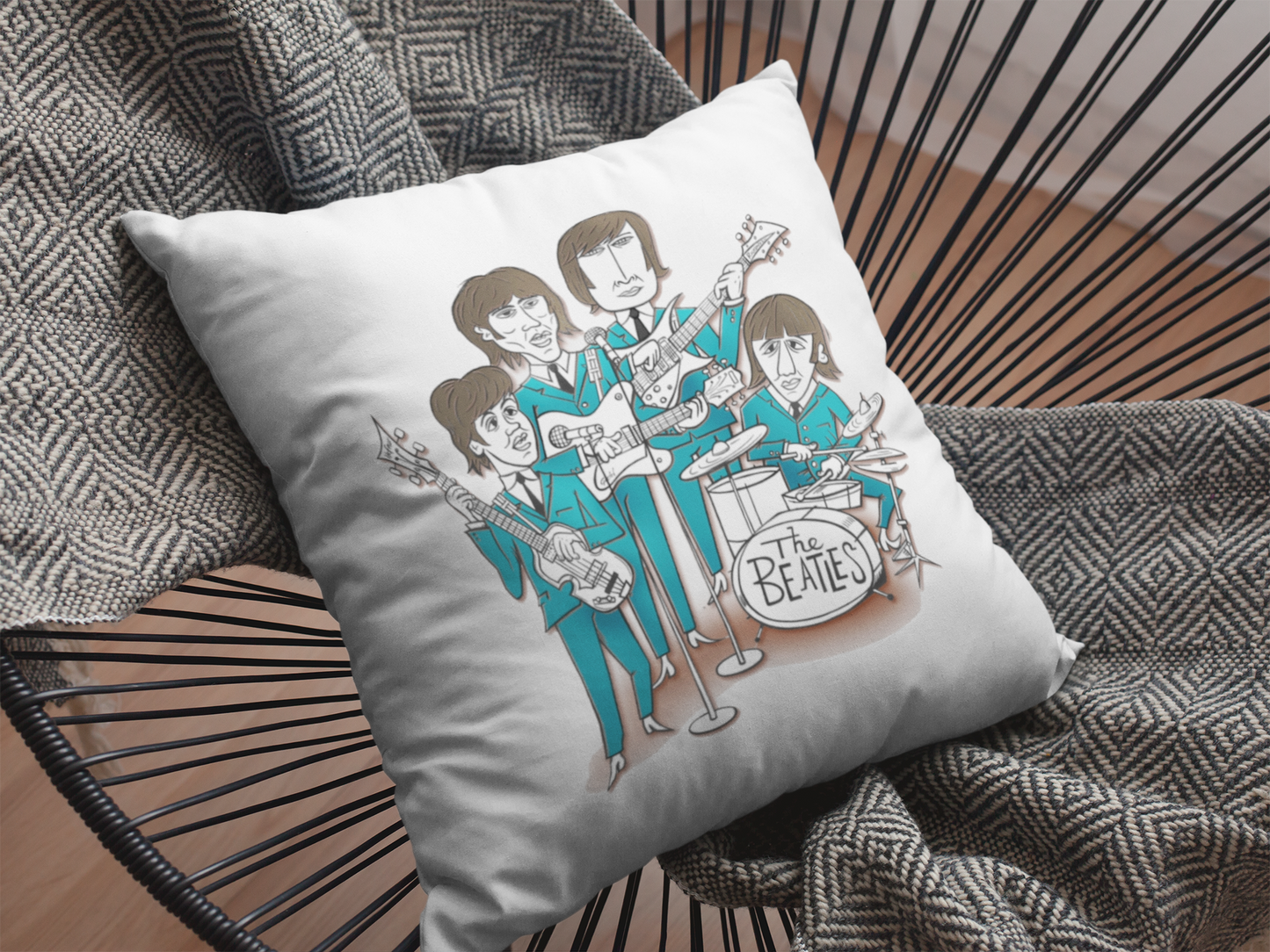 Beatles Printed Cushion