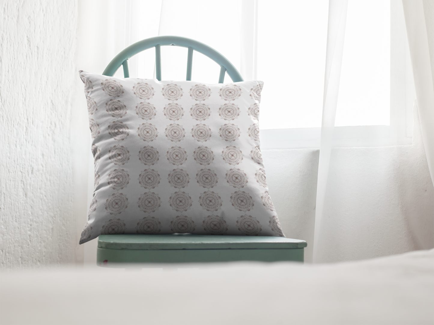 Printed Ethnic Cushion Cover with Filler Included ( 12 inch x 12 inch )