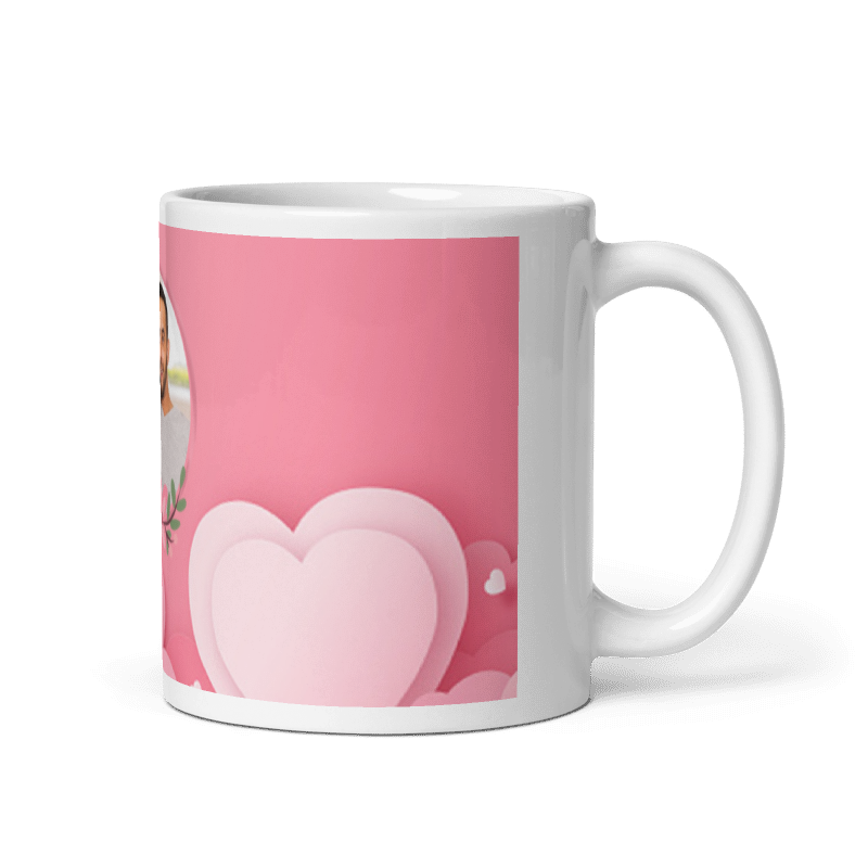 Customized Coffee Mug - Add Your Own Photo -Love Background