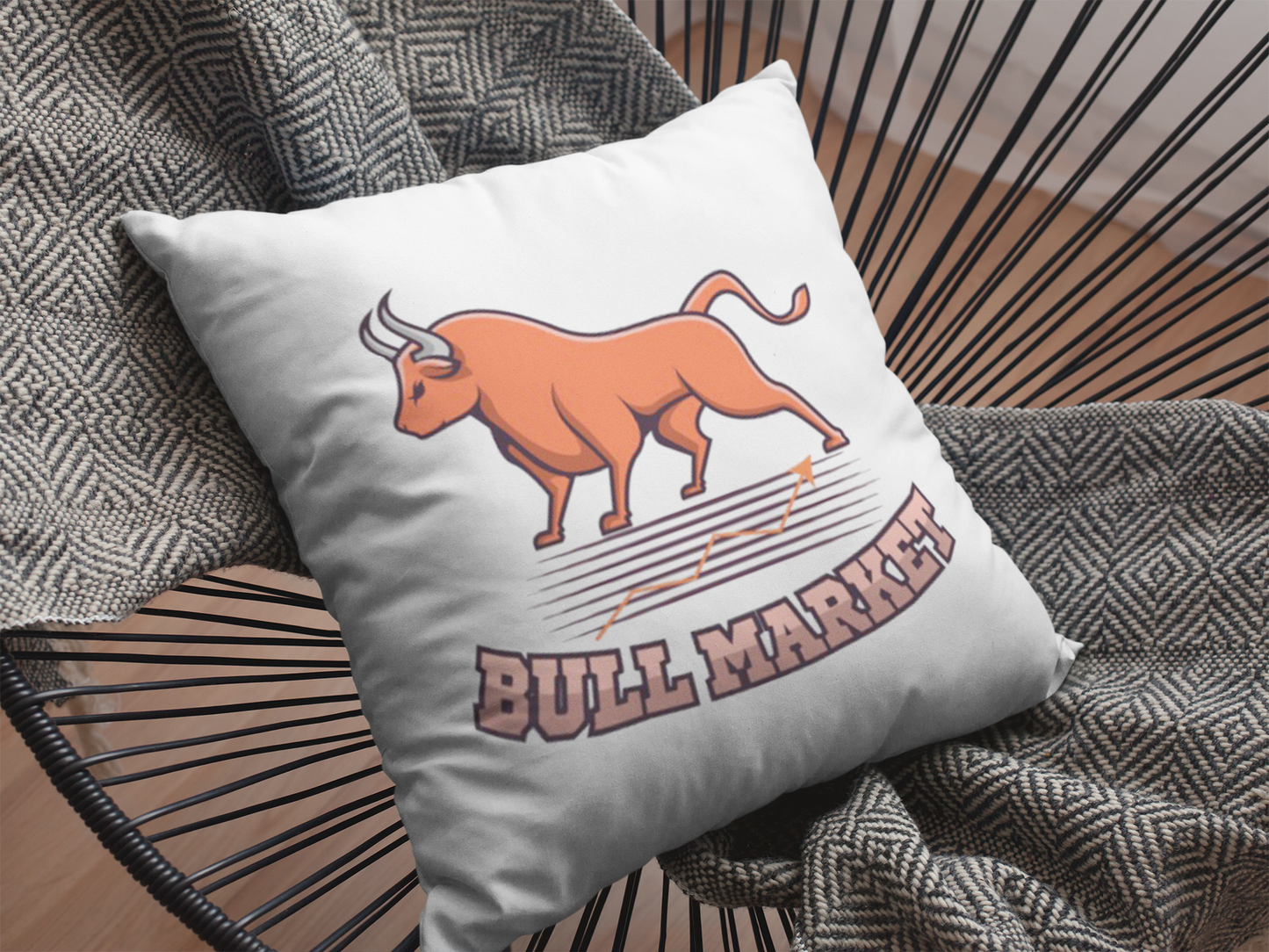 Bull Market Printed Cushion