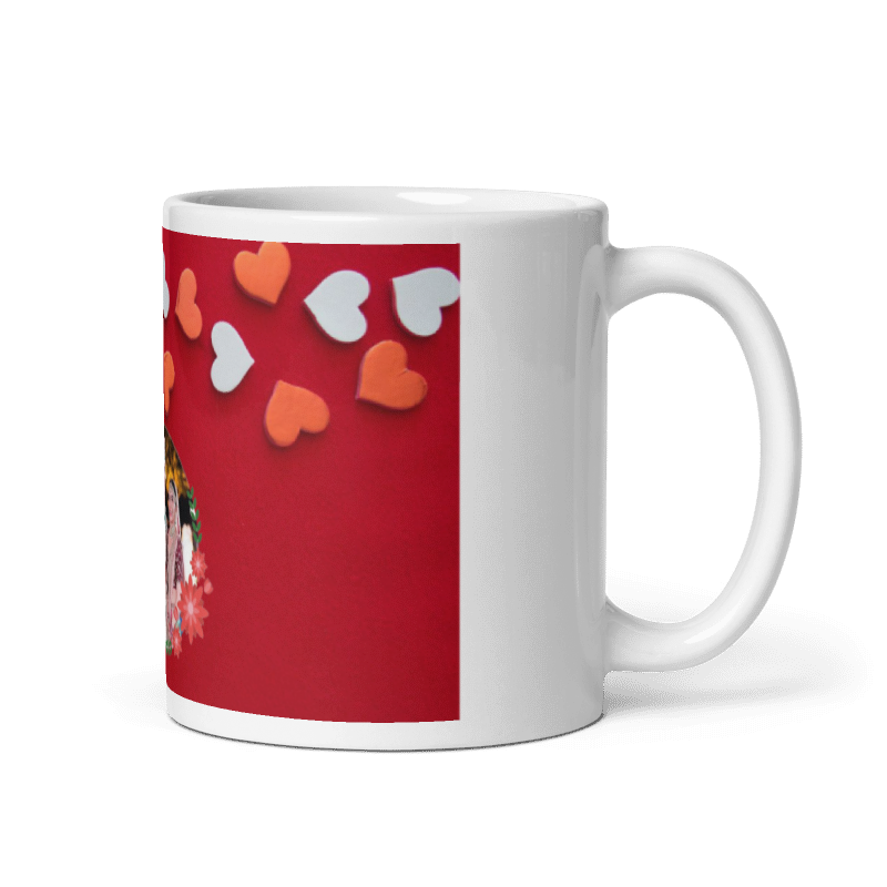 Customized Coffee Mug - Add Your Own Photo -Red Background
