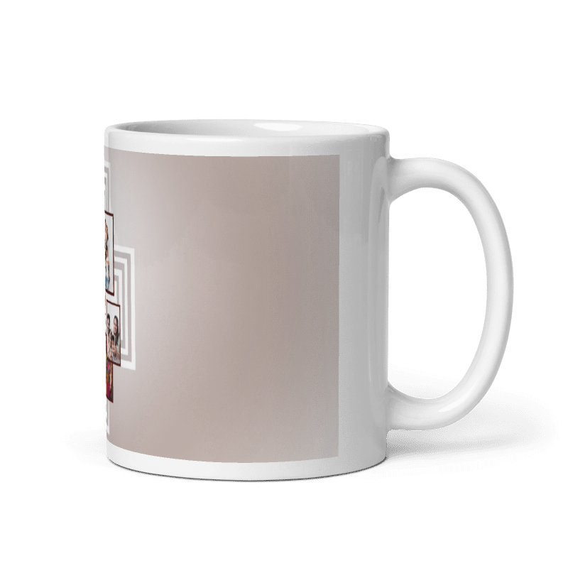 Customized Coffee Mug - Add Your Own Photo -6 Photo Frame Pattern