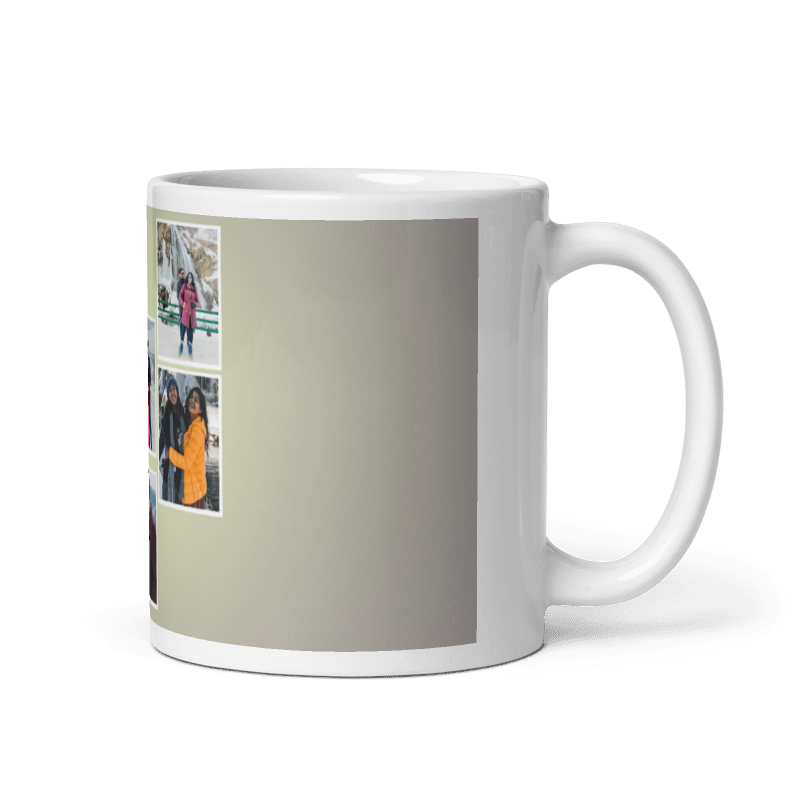 Customized Coffee Mug - Add Your Own Photo -5 Photo Frame Pattern