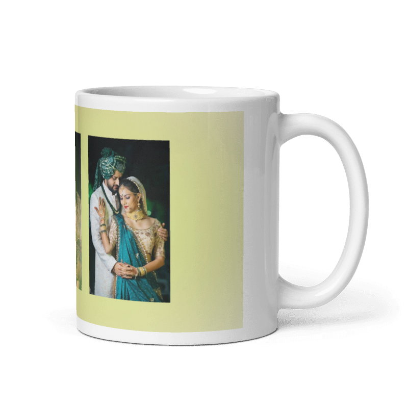 Customized Coffee Mug - Add Your Own Photo -3 Photo Frame Pattern