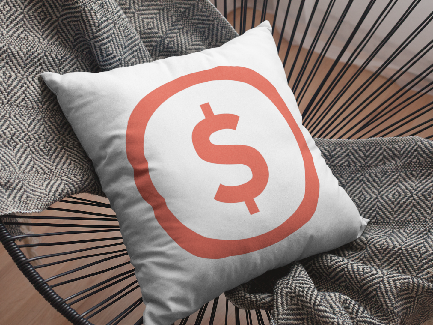 Dollar Printed Cushion