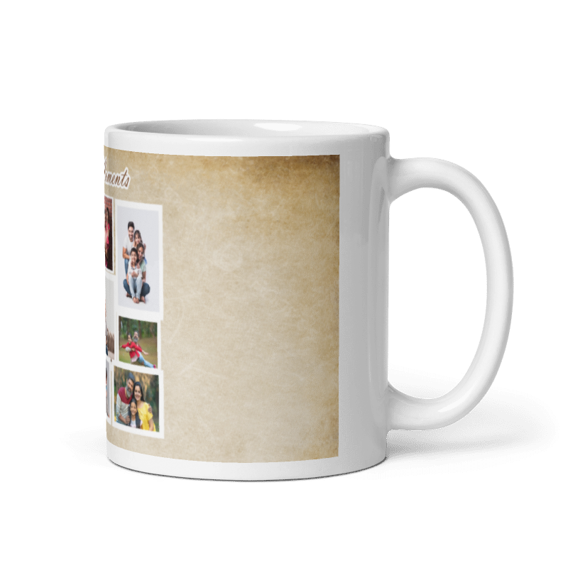 Customized Coffee Mug - Add Your Own Photo -9 Photo Frame Pattern