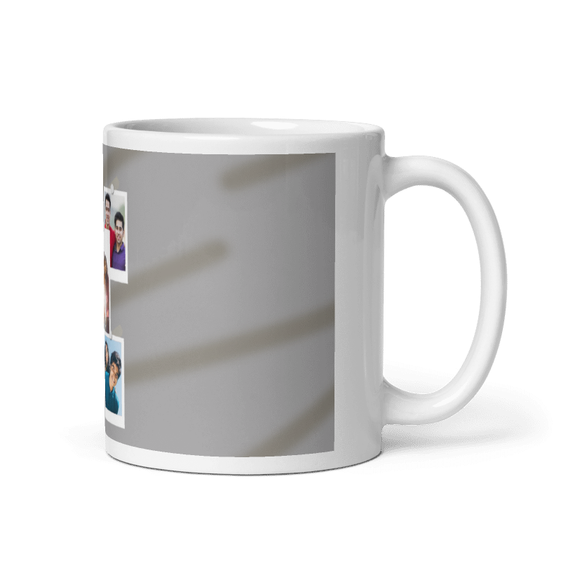 Customized Coffee Mug - Add Your Own Photo -5 Photo Frame Pattern