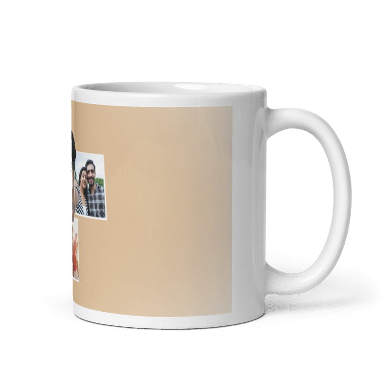 Customized Coffee Mug - Add Your Own Photo -5 Photo Frame Pattern