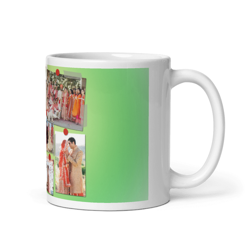 Customized Coffee Mug - Add Your Own Photo -7 Photo Frame Pattern