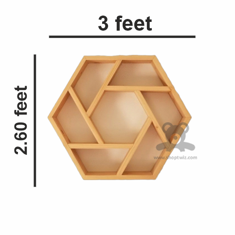 ShopTwiz Wooden Hexagon Style Stand