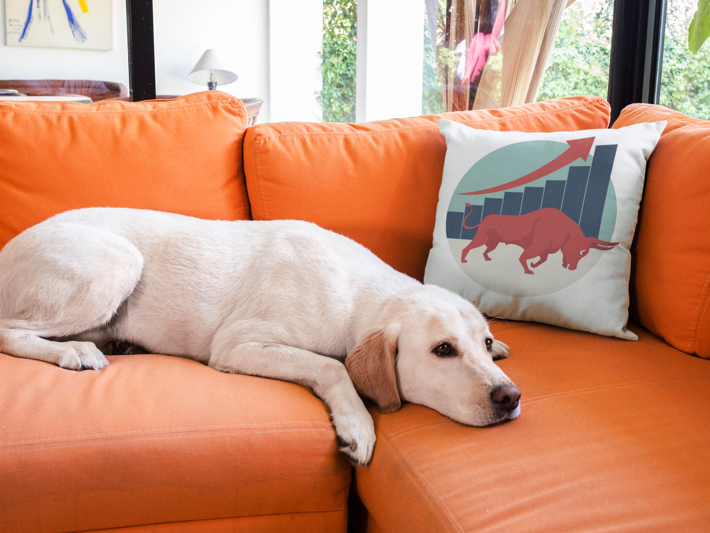 Stock Market Printed Cushion