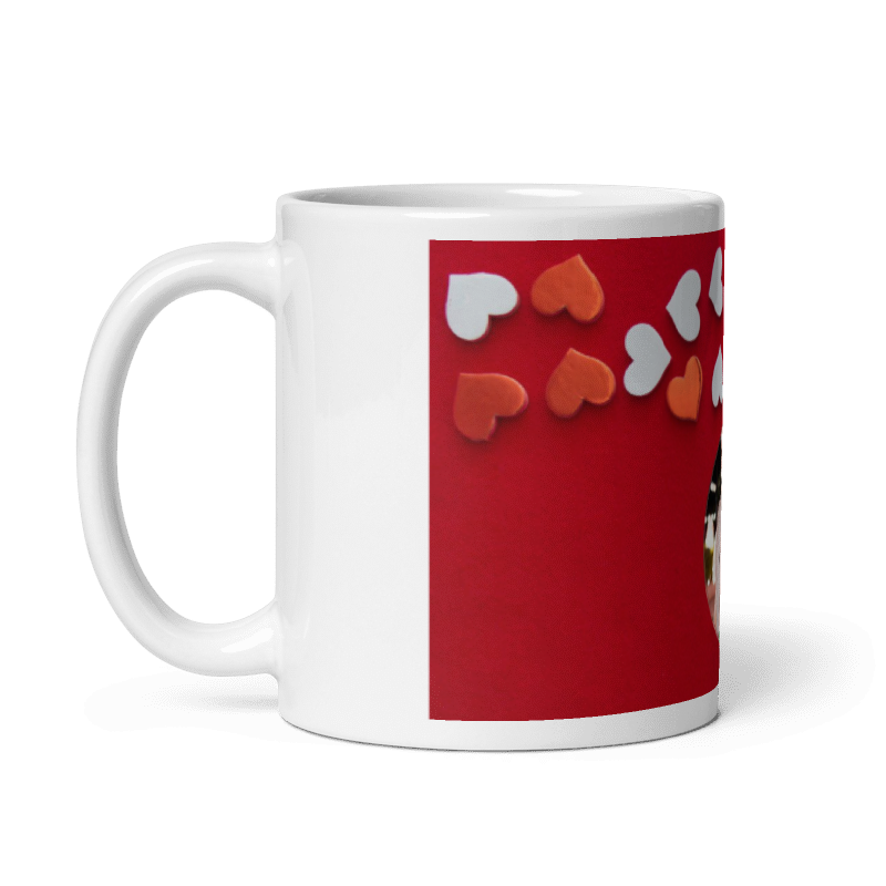 Customized Coffee Mug - Add Your Own Photo -Red Background