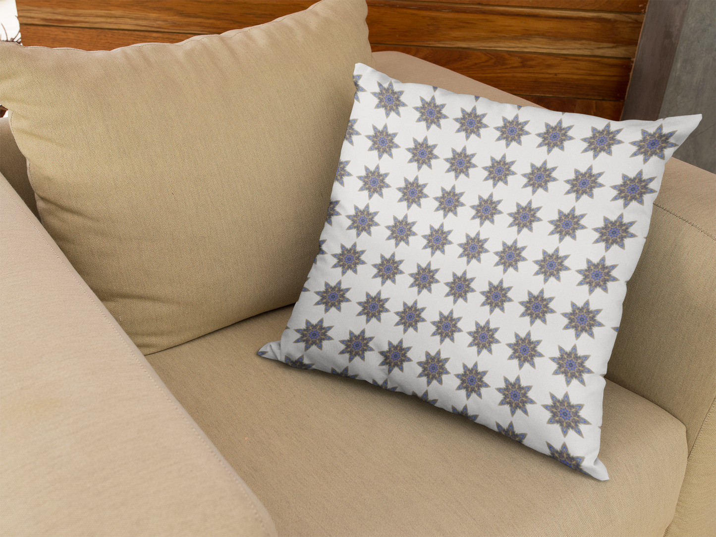 Printed Ethnic Cushion Cover with Filler Included ( 12 inch x 12 inch )